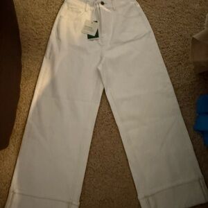 HALARA Cream Wide-Leg Pants